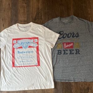 Budweiser and Coors Graphic T-Shirts